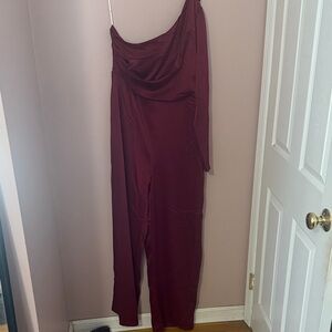 Lulu's Chic Maroon Jumpsuit